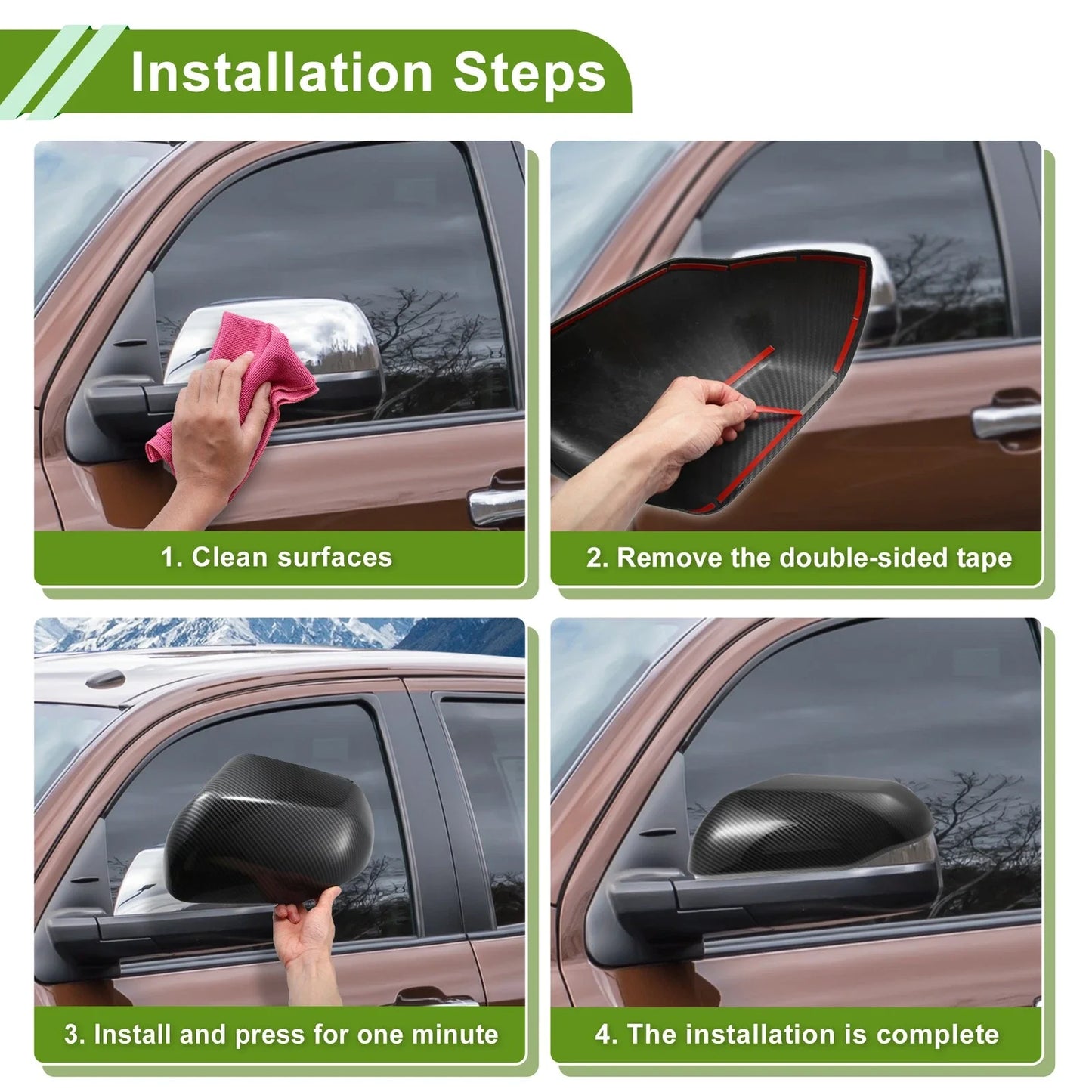 Mirror Cover Cap Replacement for BMW 5 Series F10/F11/F18 (2014-2018)