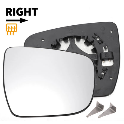 Right Side Heated White Mirror Glass for Nissan Juke (2014–2020)