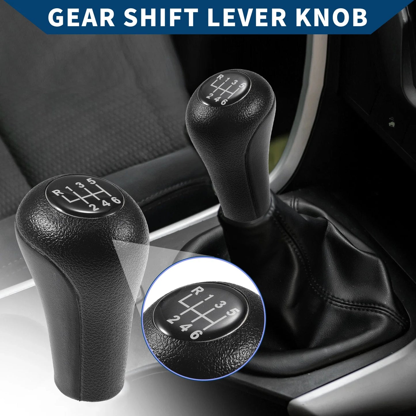 6 Speed Manual Gear Shift Knob for BMW 3 Series E30 E36 (1983-2005) Black