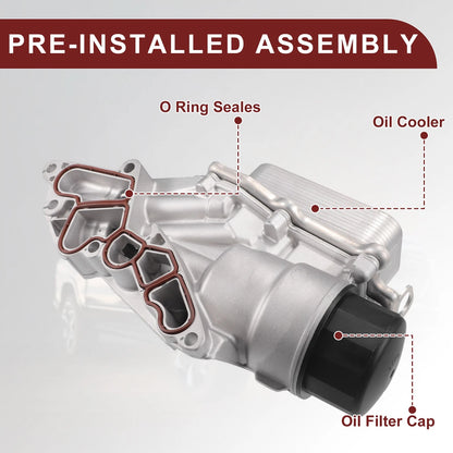 Engine Oil Cooler Filter Housing with Seals for Mercedes-Benz G550 (2009–2023) No. 2721800510