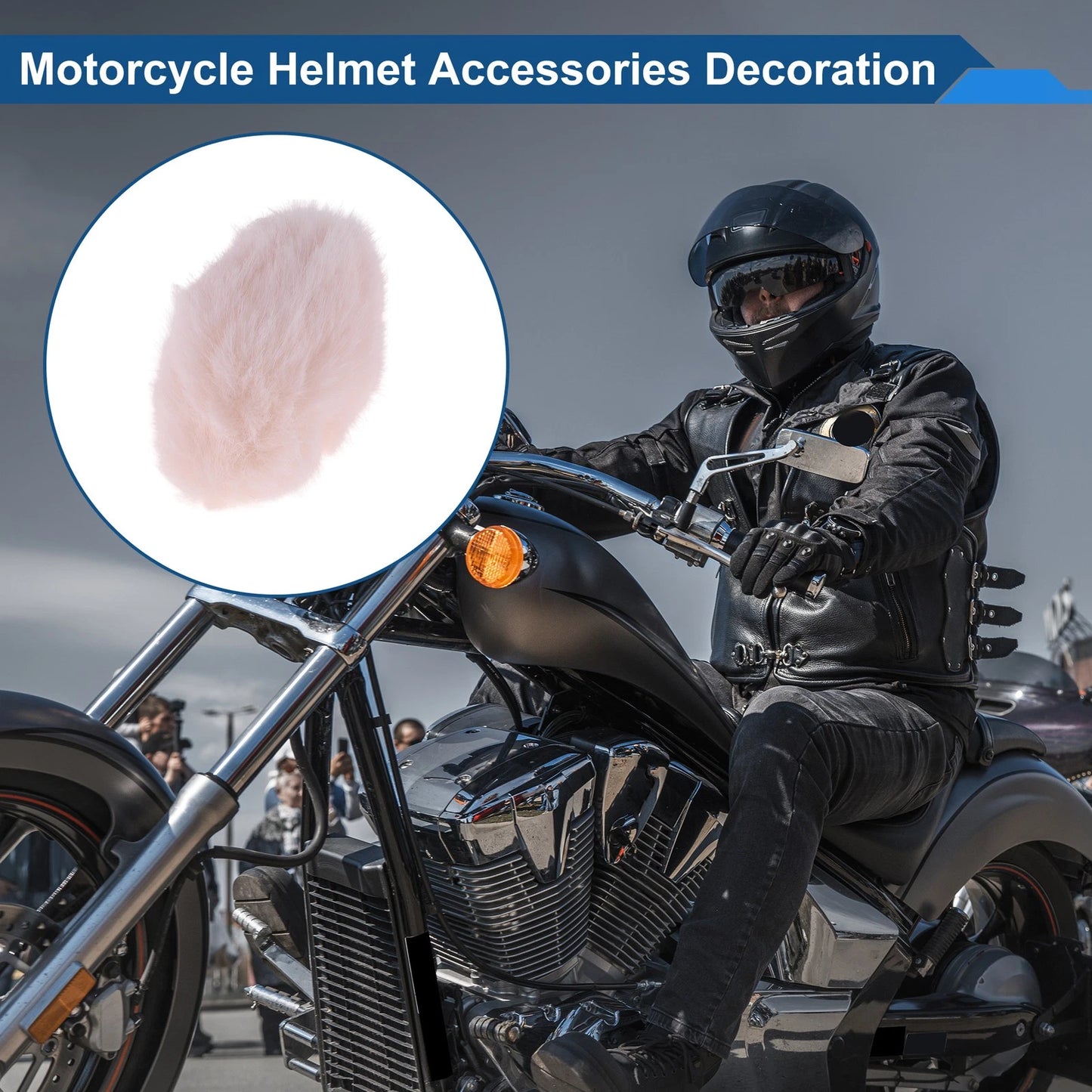 Plush Sticker Set for Motorcycle Helmet Accessories