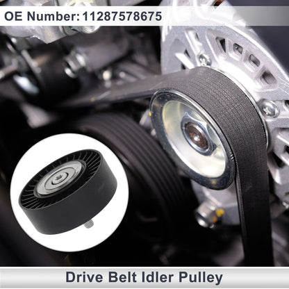 Drive Belt Idler Pulley for BMW Series 3 (2008–2012) No. 11287578675 Black