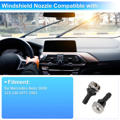 2X Windshield Washer Nozzle for Mercedes-Benz 300D (1982–1985) No.A1078600147