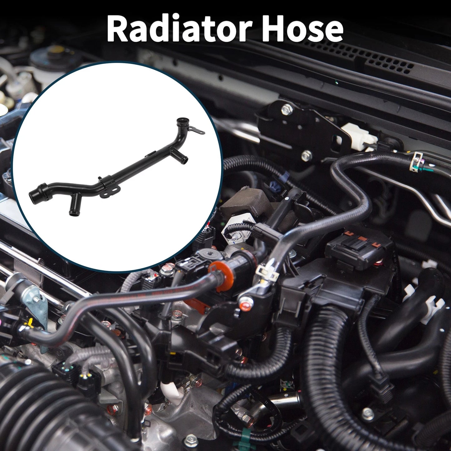 Radiator Hose Coolant Pipe for Audi A4 (2005–2009) No. 06D121065J Iron Black