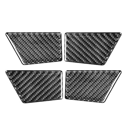 Set of 4 Door Handle Bowl Panel Cover Trim for Ford Mondeo (2013–2019) Carbon Fiber Black