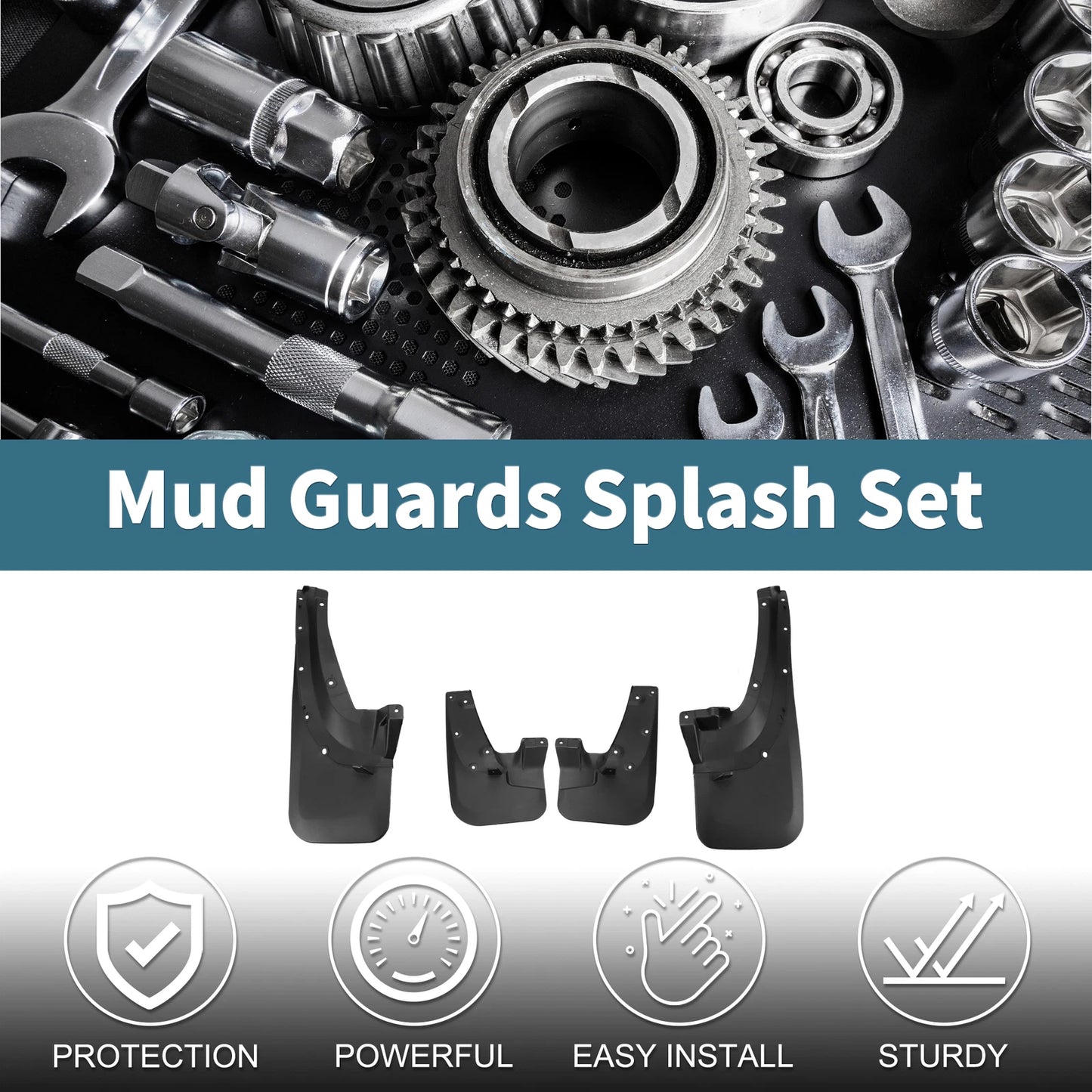 Set of 4 Mud Flaps Splash Guards for Toyota 4Runner (2003–2009)