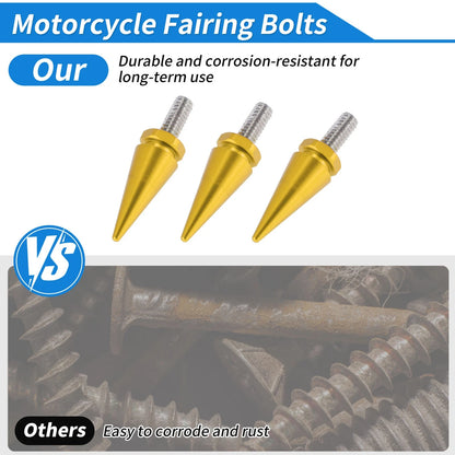 Windshield Bolts for Harley Davidson Street Glide (1996–2013) Aluminum Gold Tone