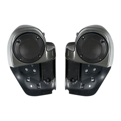 Lower Vented Fairings Speaker Pod for Harley Touring Industrial Gray