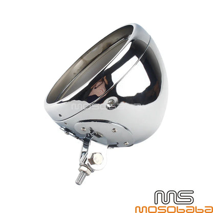 7" Chrome Headlight Housing Round Light Bucket for Harley Chopper Bike