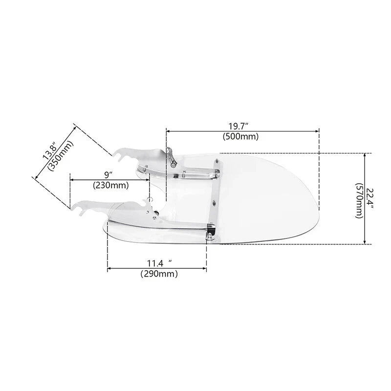 Windshield Mount Bracket for Harley Softail Fatboy (2000-2017)