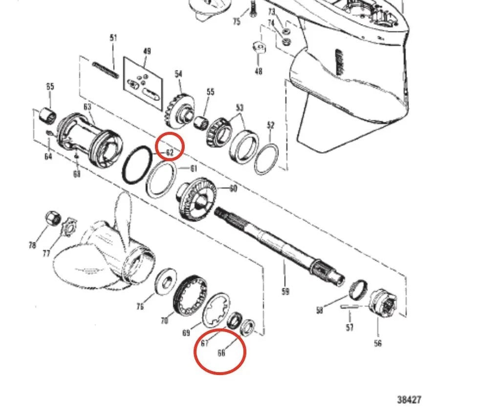 Lower Unit Oil Seal Kit for Mercury Mariner (2/4 Stroke)