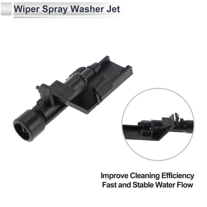 Washer Nozzle Set of 6 w/ Hose Connector for Honda (No. 76810TP6A01)