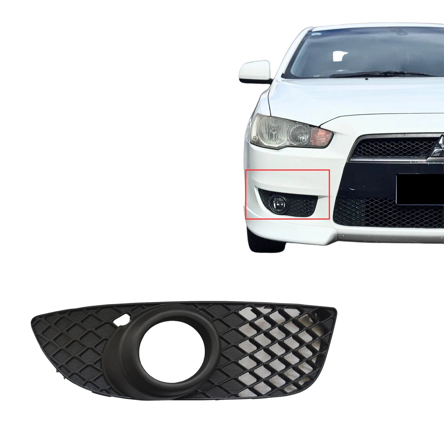 Front Bar Grille with Fog Light Mount for Mitsubishi Lancer