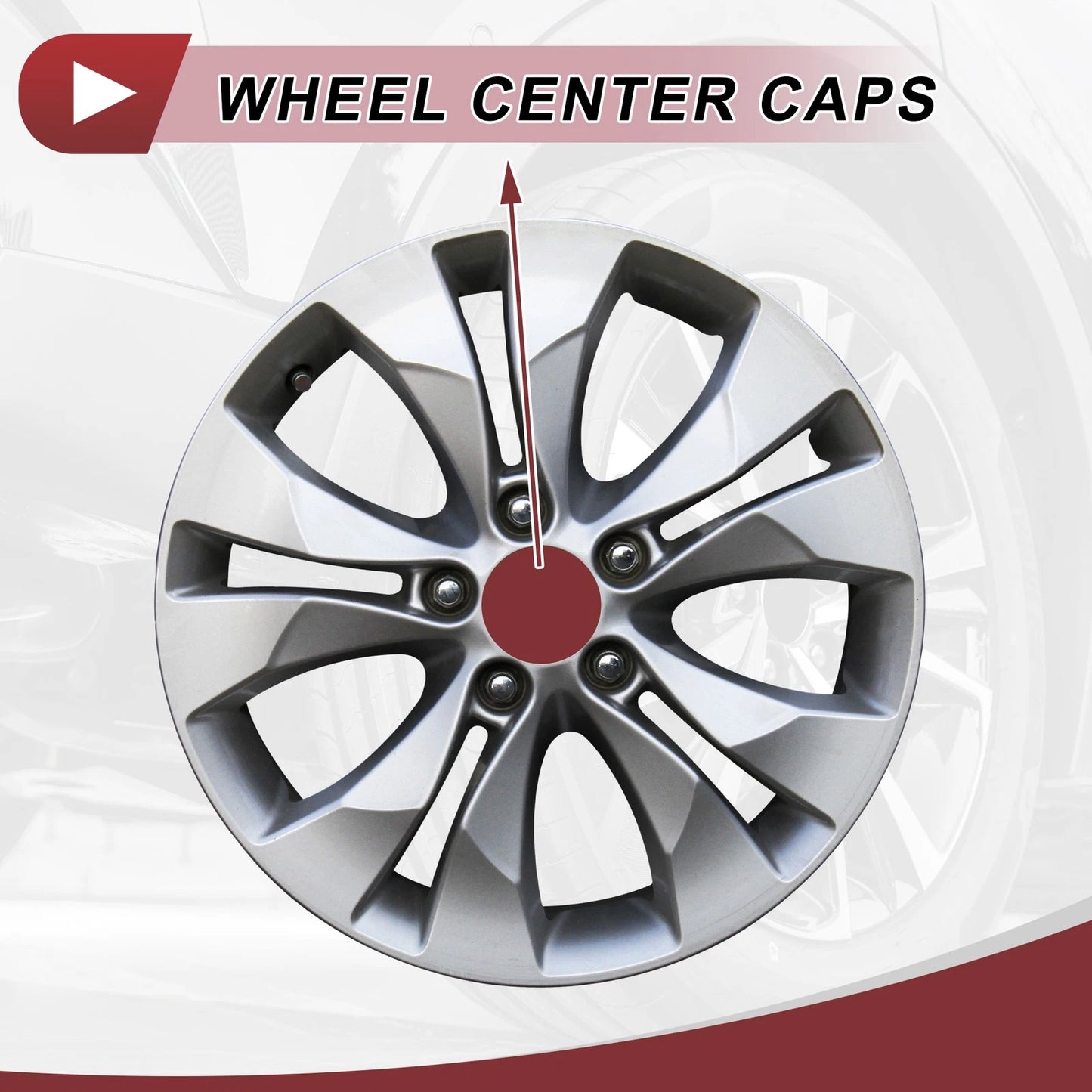 Wheel Center Caps No.A0005810000 for Mercedes Benz W205 (2015–2019) Black