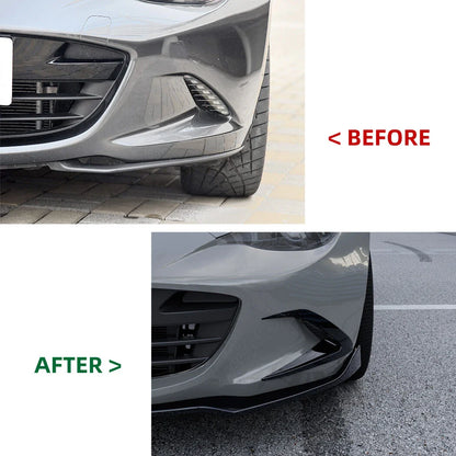 Front Bumper Side Vent Canards Splitter for Mazda MX-5 Miata ND (2016–2024)