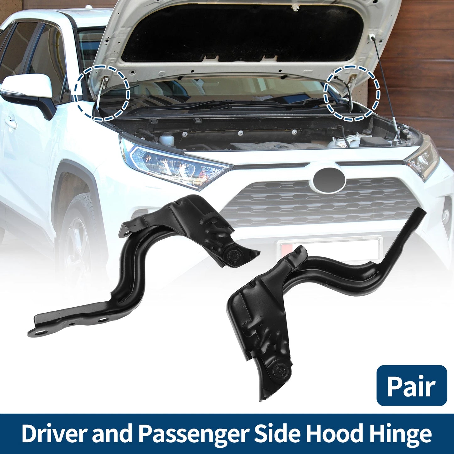 Hood Hinges Set of 2 for Hyundai Elantra (2017–2020) No. 79120F2000