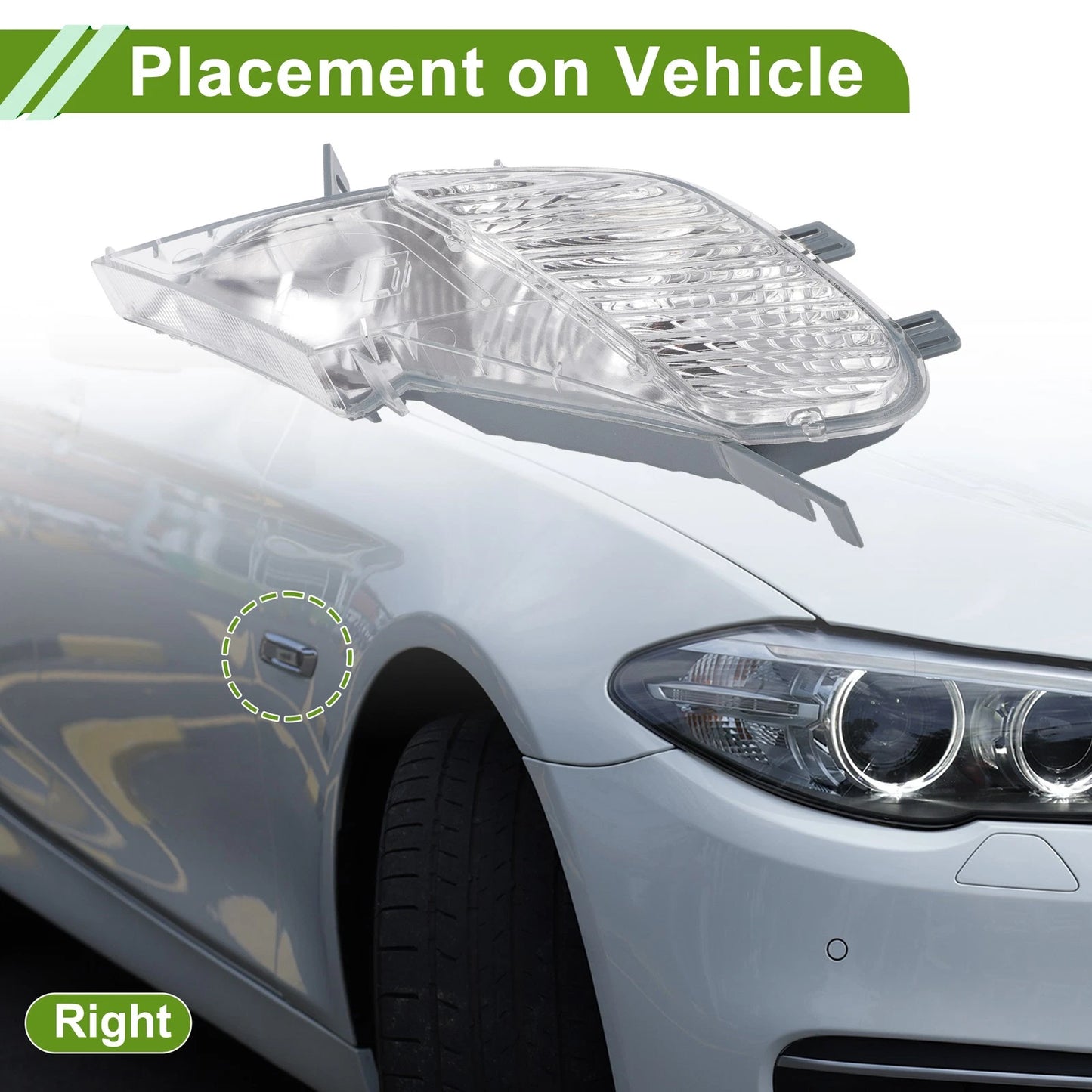 1 Pc Right Side Marker Light Cover for Porsche Cayenne 955 (2003–2010) No. 95563103400