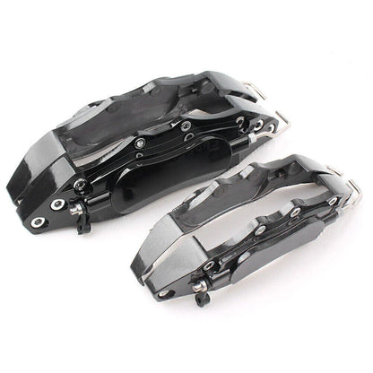 4 x 3D Metal Brake Caliper Covers for Universal Front & Rear Car Black
