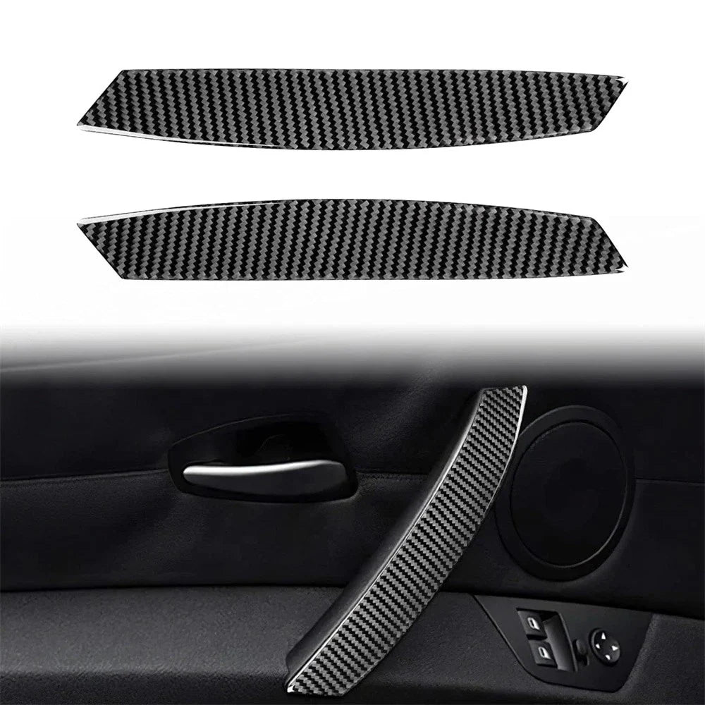 Carbon Fiber Interior Door Handle Cover Stickers for BMW Z4 (2003-2008)