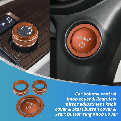 Volume Knob Cover Trim Ring   - Orange