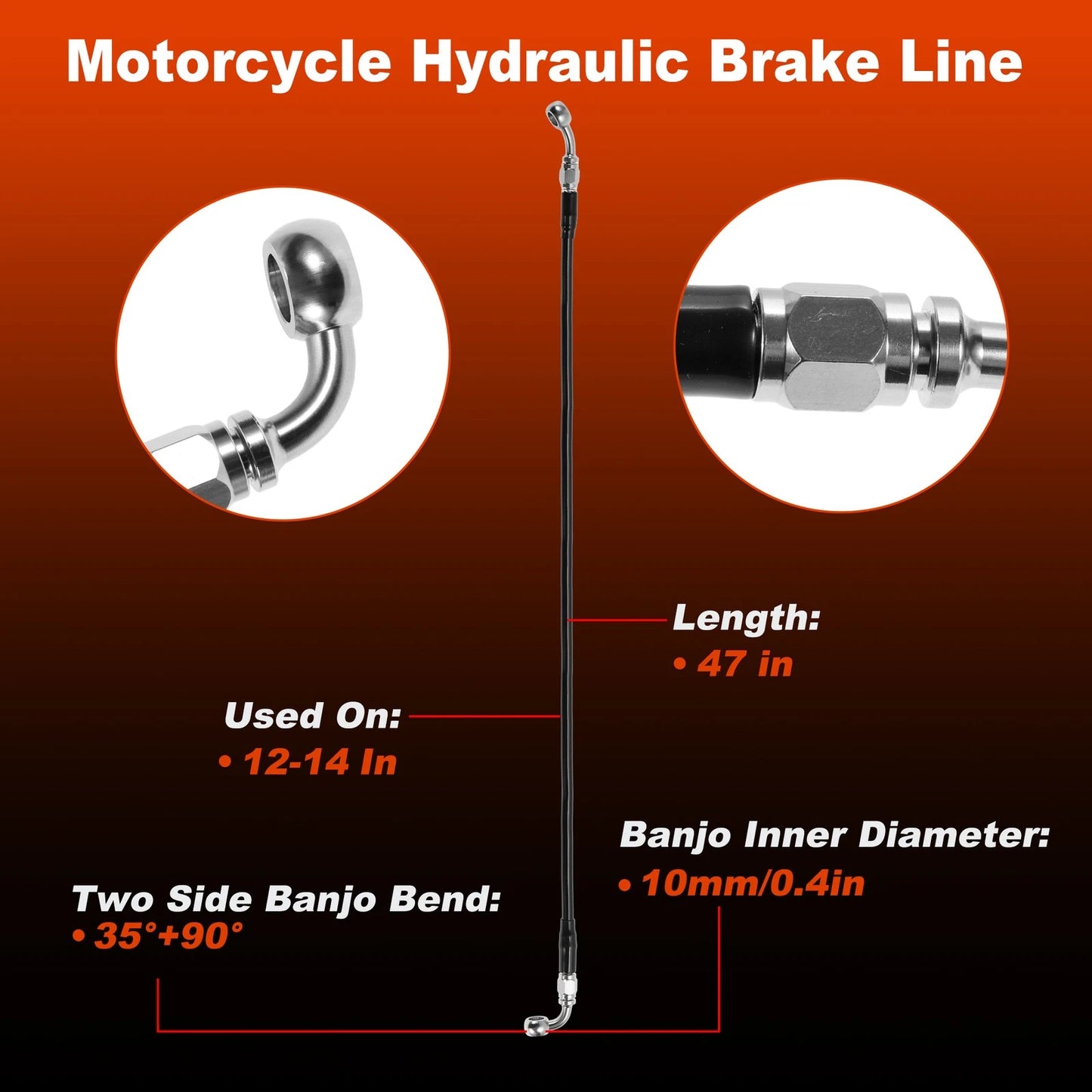 Hydraulic Front Brake Line Kit for Harley Softail (2011–2013) No. 42314-08 Black