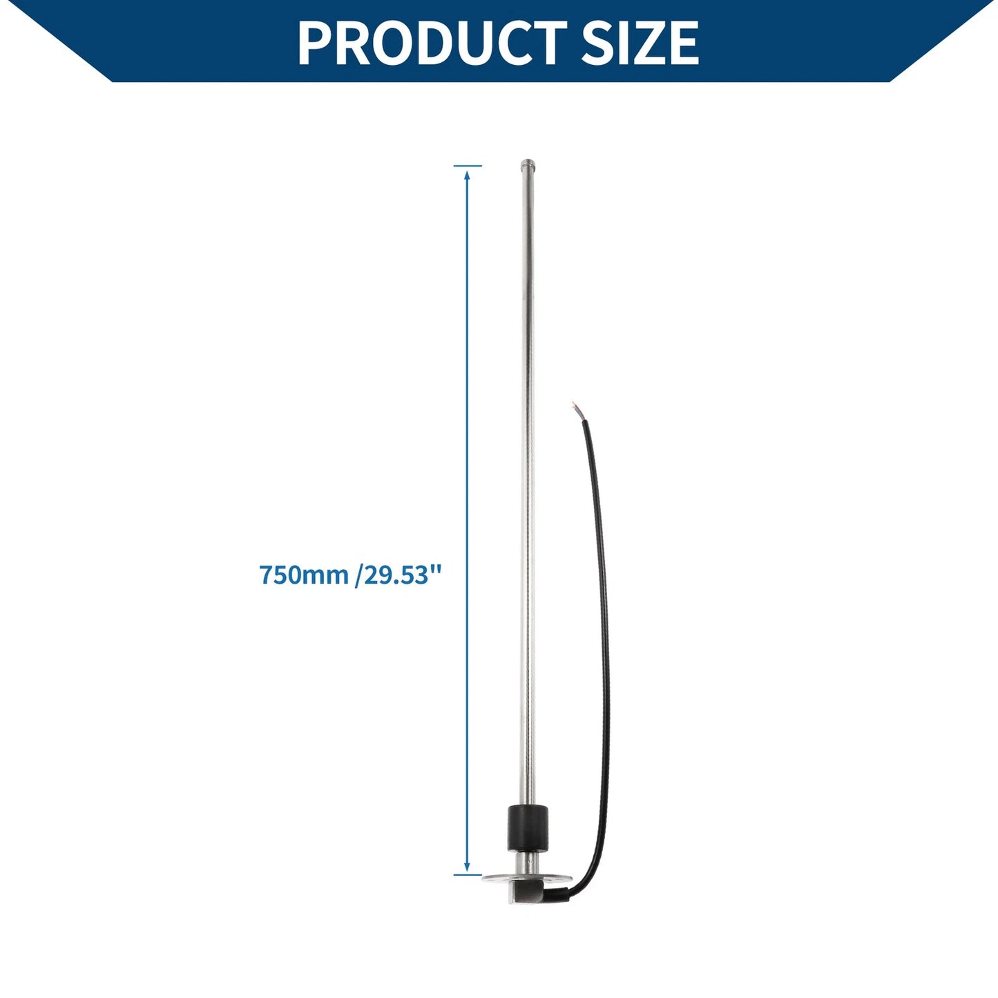 Fuel Sending Unit and Gauge Kit 0-190 Ohm 750mm for Boat Car