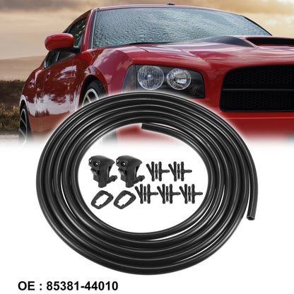 2X Windshield Washer Nozzle & 2.5m Hose Kit for Toyota Prius (2010–2015) 85381-44010