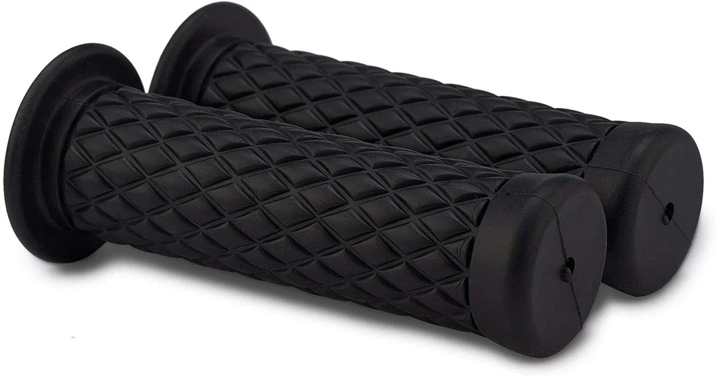 22mm Black Gel Handlebar Grips for Motorcycle Cafe Racer Dirt Bike ATV
