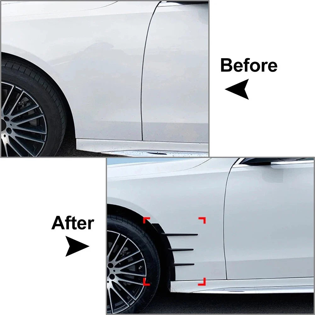 Black Front Rear Side Fender Vents Air Vent Trim for Universal Cars