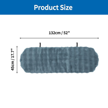 Back Seat Cover   - Light Gray Bubble Fleece
