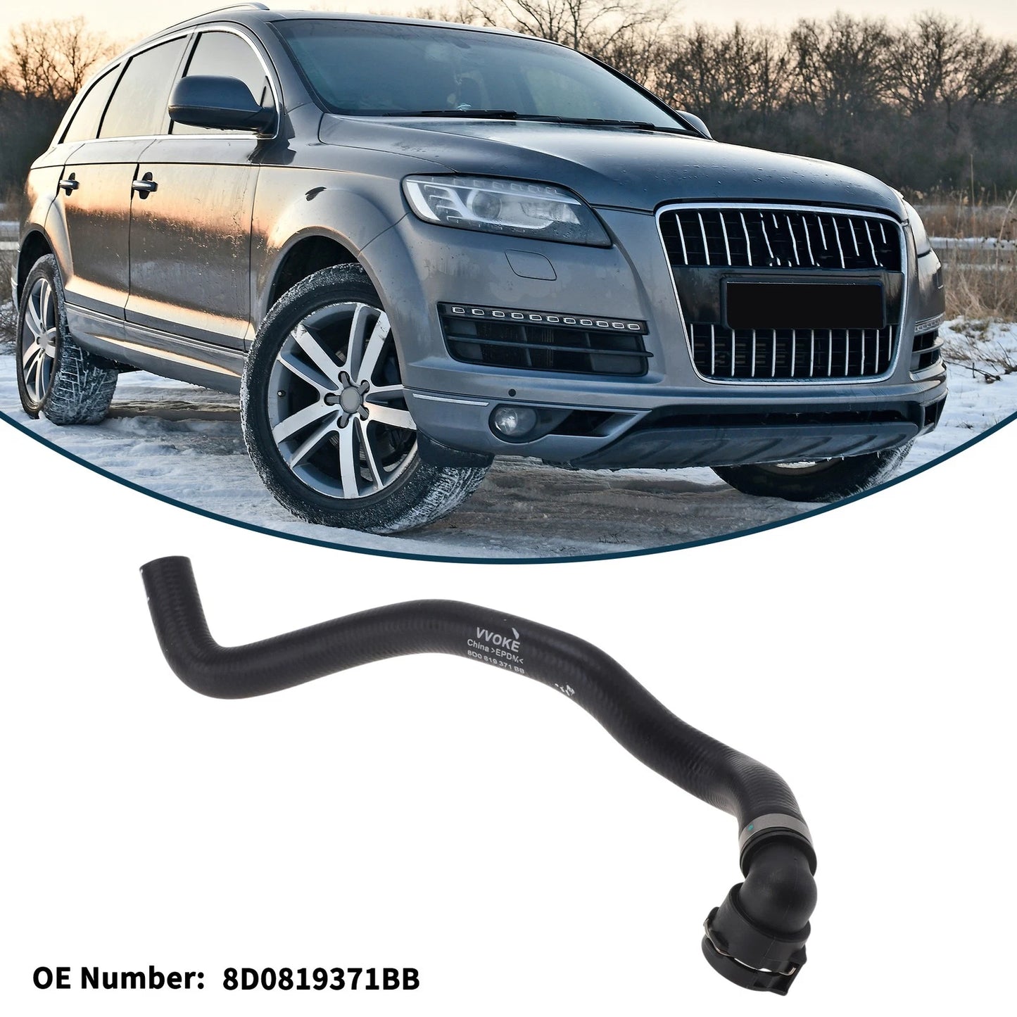 Radiator Hose for Volkswagen Passat (1998–2005) No. 8D0819371BB
