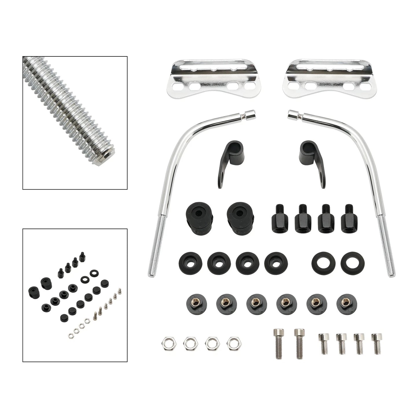 Cafe Racer Motorcycle Headlight Windshield Mount Bracket Universal