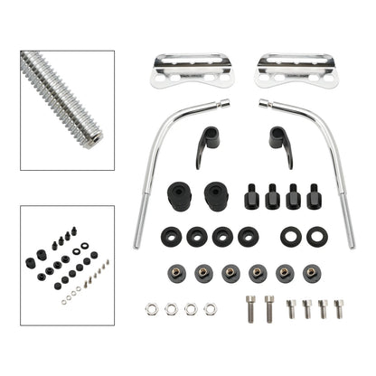 Cafe Racer Motorcycle Headlight Windshield Mount Bracket Universal