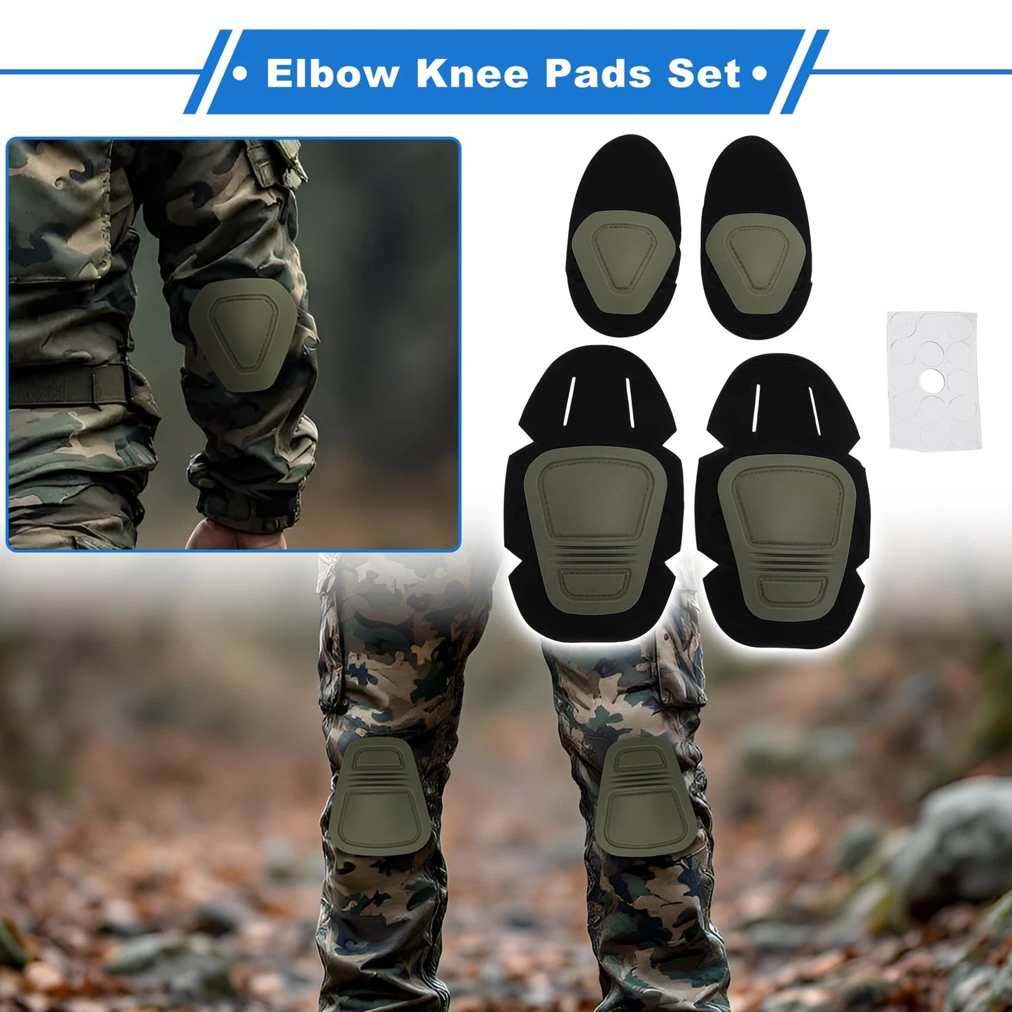 Elbow Knee Pads Set for Protective Gear (45-180° Bend)