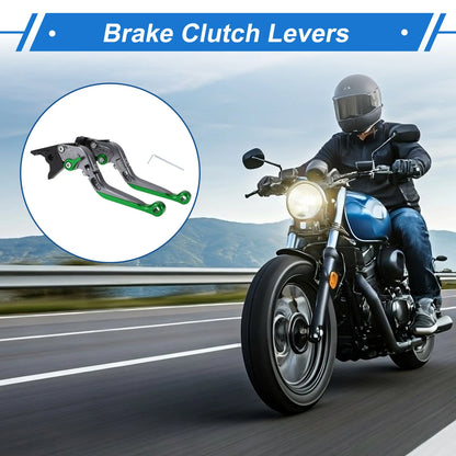 Adjustable Brake Clutch Levers for Yamaha YZF R1 (1999–2001) Titanium Green