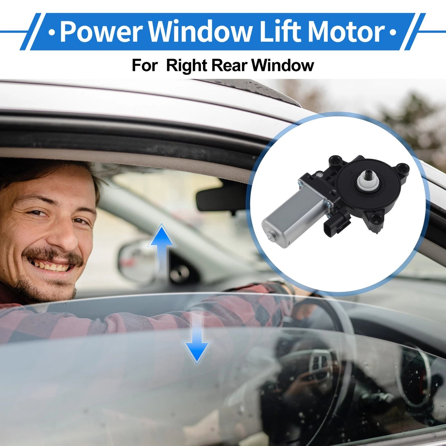 83460A7000 Rear Right Power Window Regulator Lift Motor for Kia Forte (2014–2018)