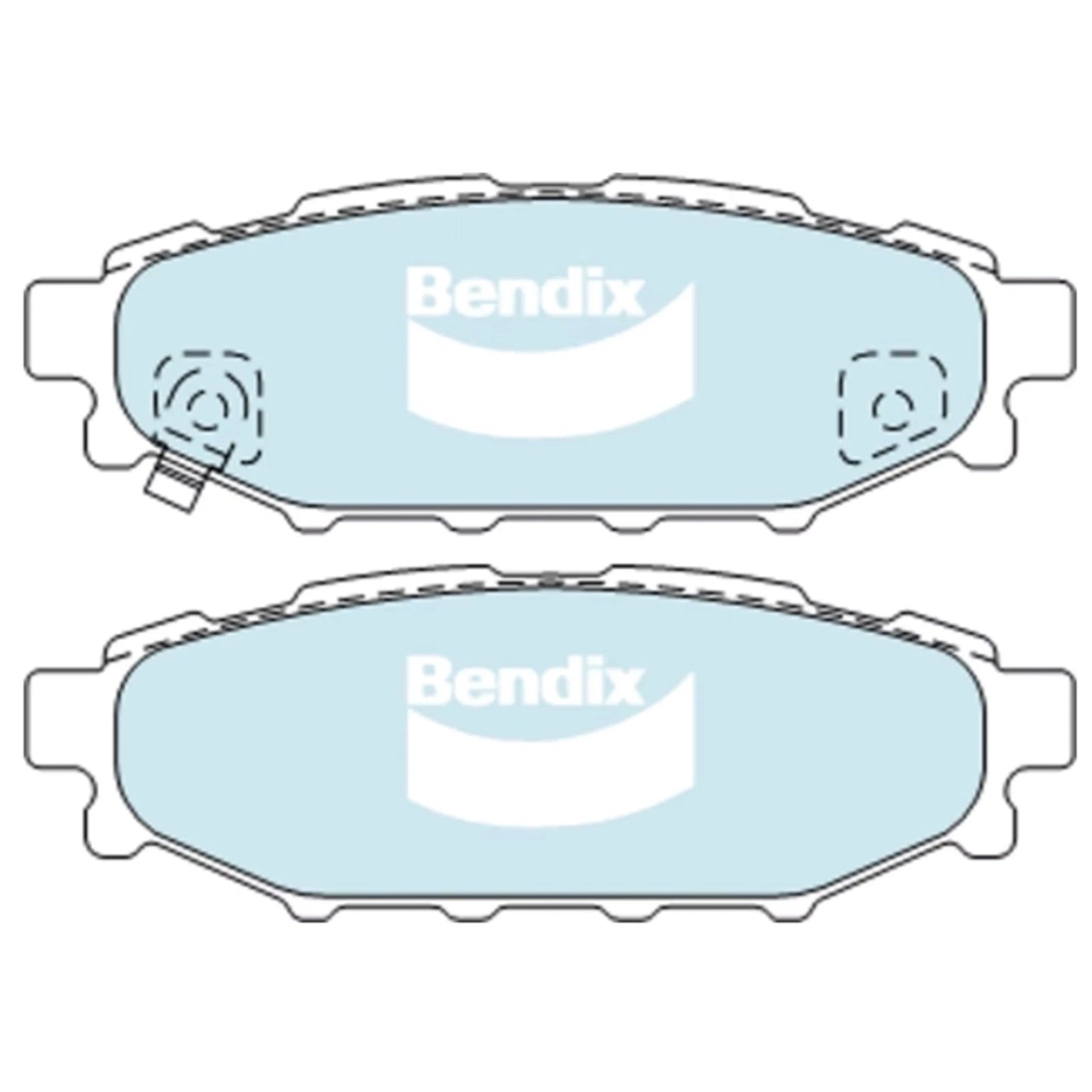 Set of 4 Bendix Ultimate Rear Disc Brake Pads for Subaru Impreza (2007–2014)