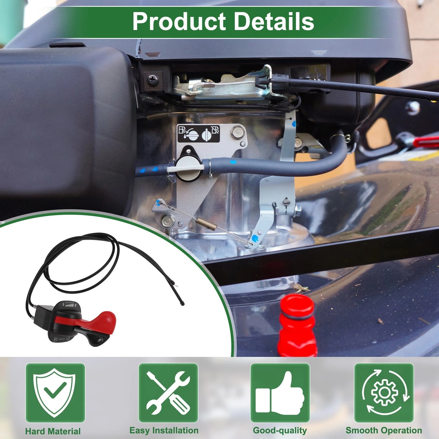 Throttle Cable for Snapper GT2354 (1694370, 1694621, 2690069)