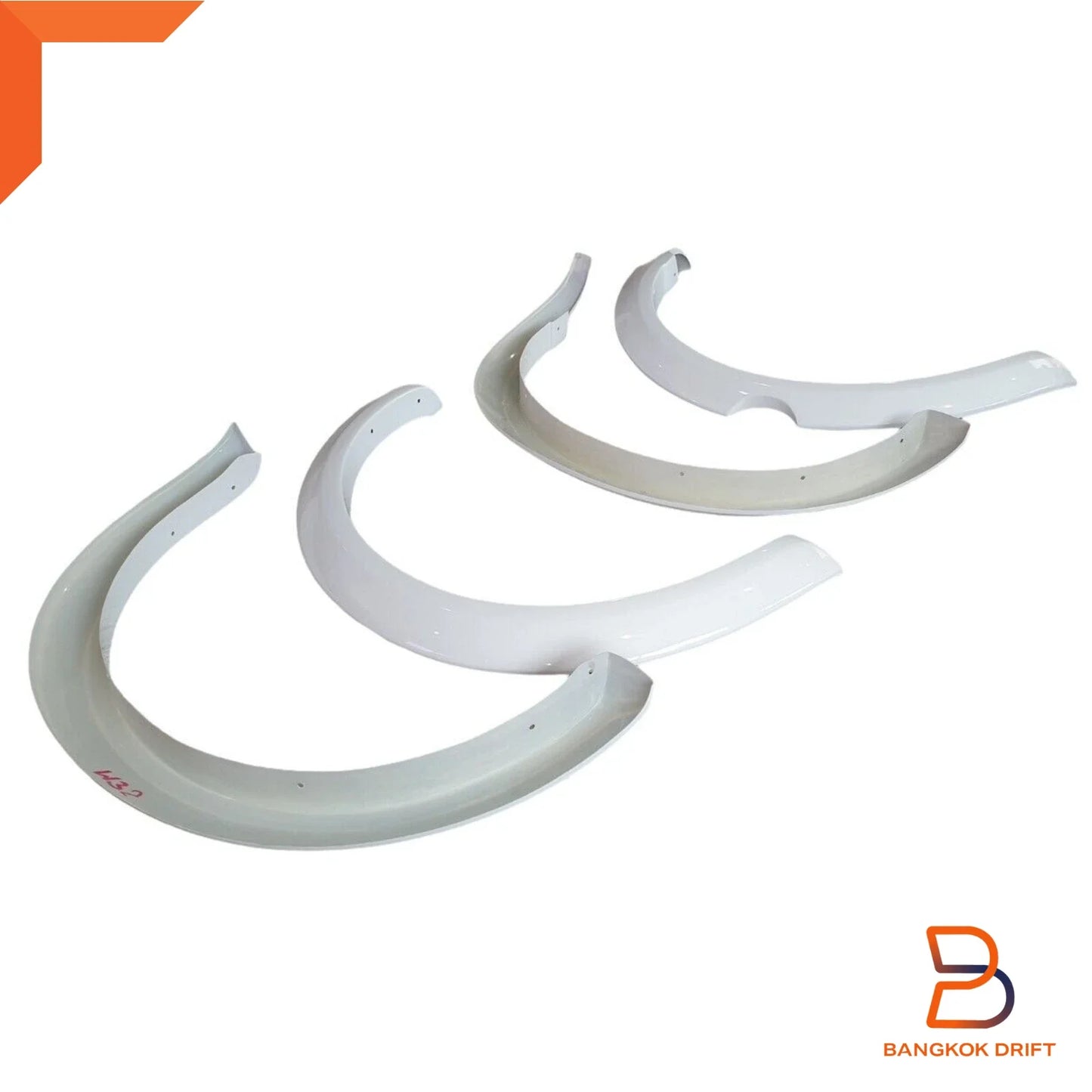 W32 White Fender Flares Wheel Arches for Mitsubishi Triton Ute (05-15)