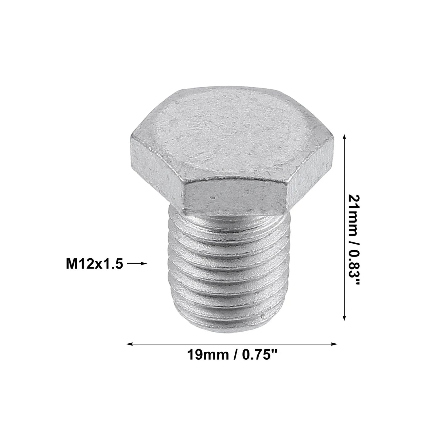 M12x1.5 Steel Engine Oil Drain Plug Screw with Gasket for BMW Mazda