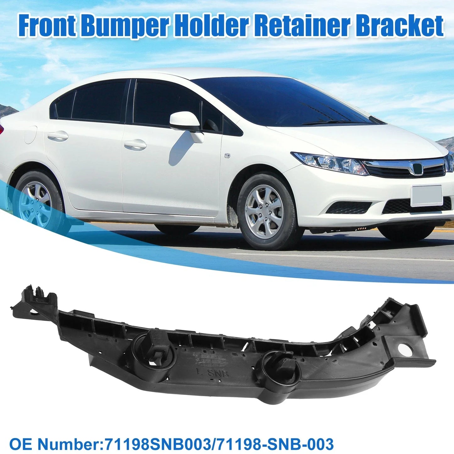 Left Side Front Bumper Mounting Support Bracket for Honda Civic (2005-2011)