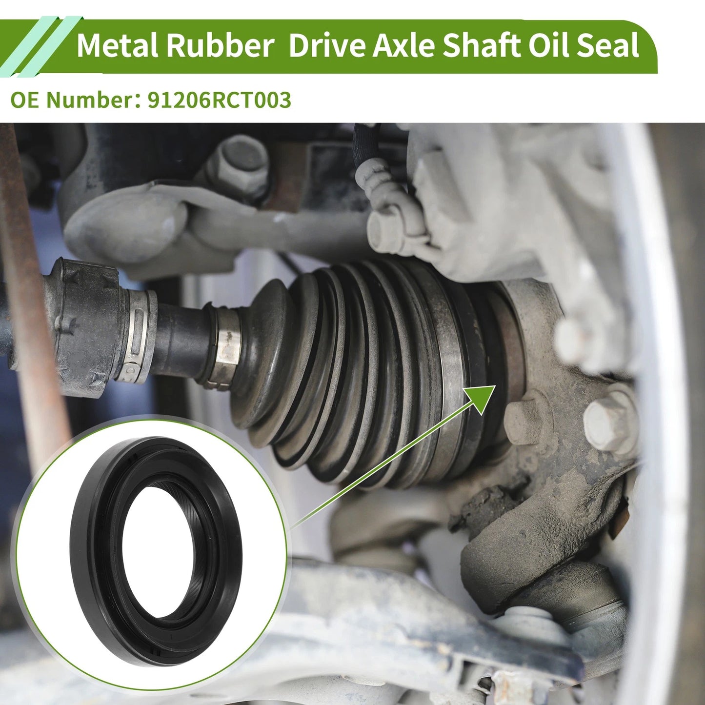 Right Drive Axle Shaft Oil Seal for Honda CR-V (2002–2007) No. 91206RCT003