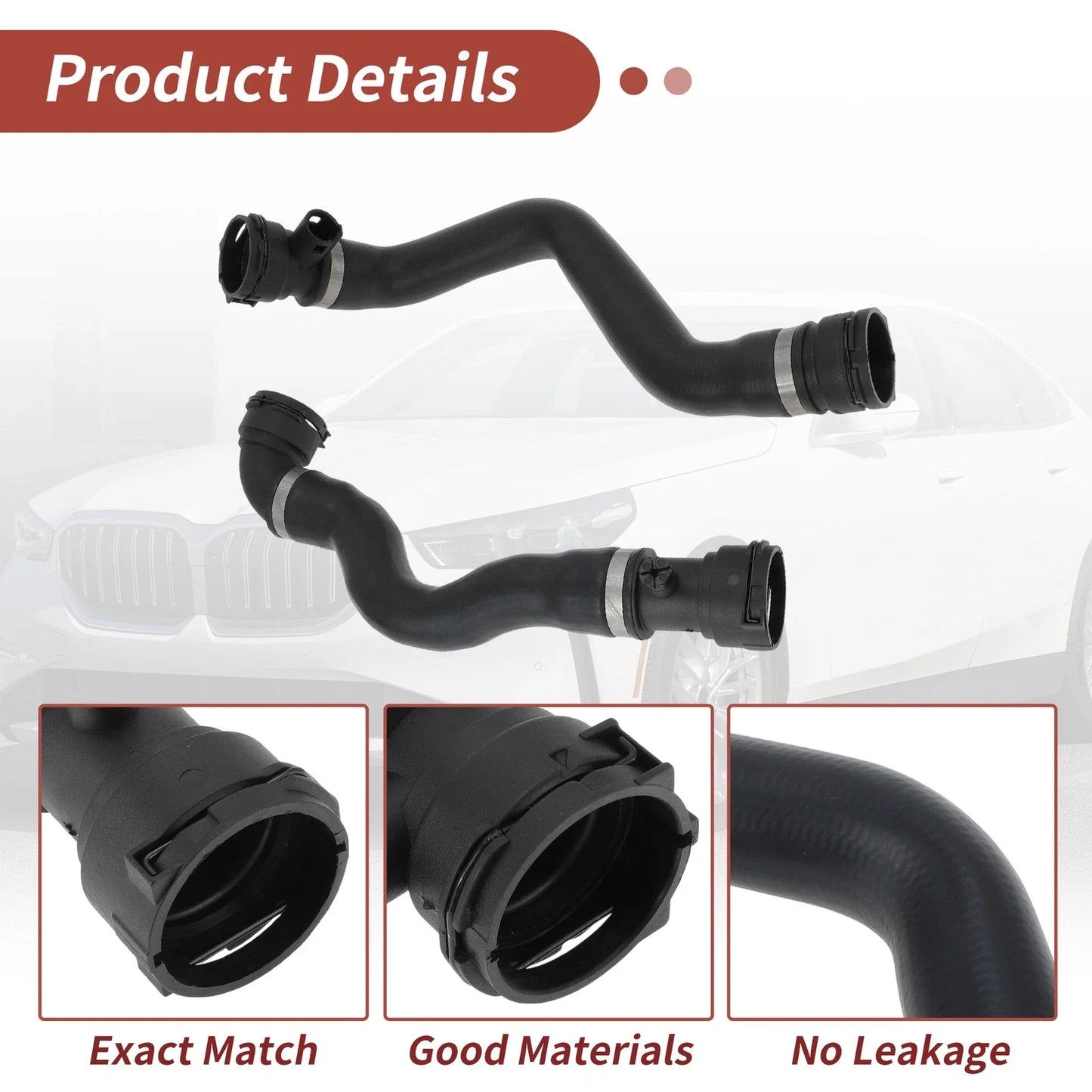 1 Set Engine Upper & Lower Radiator Hose for BMW 530i 525i (2001-2003)