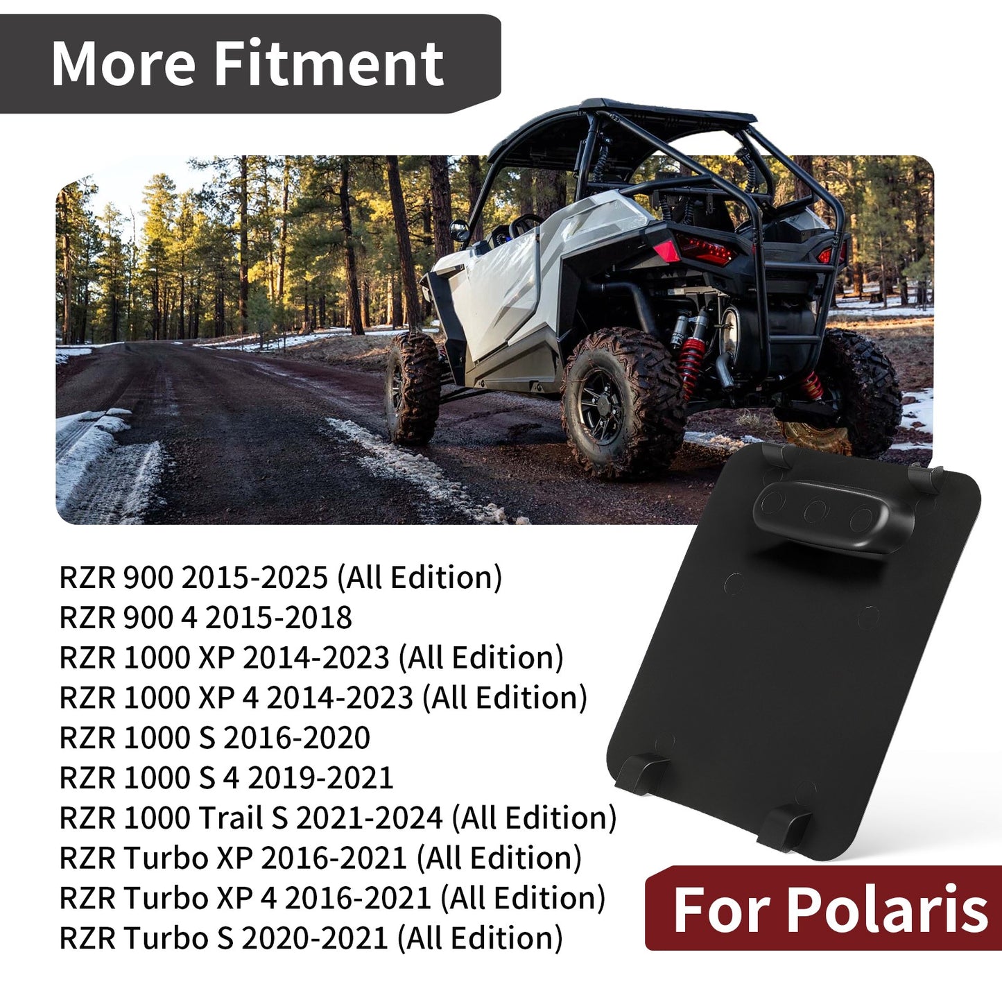 Engine Access Door Panel for Polaris RZR 900 1000 Turbo XP S (2014–2025)