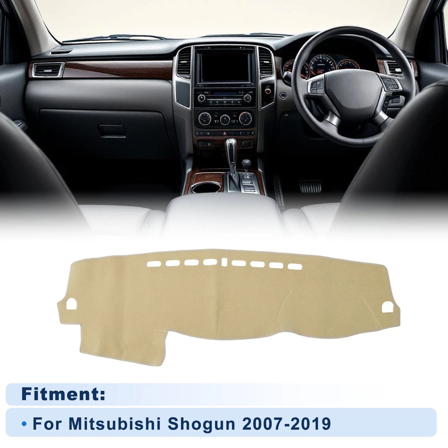Dash Cover for Mitsubishi Shogun (2007–2019) Polyester Beige