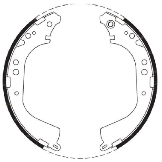 Rear Brake Shoes Set for Patrol GU Y61 4WD Ute w/ Drum Brakes