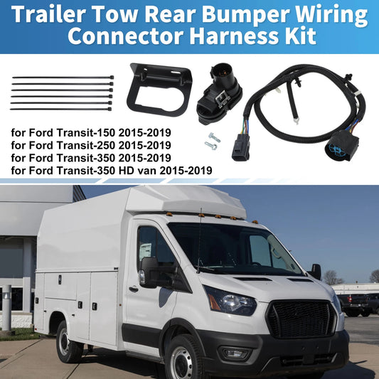 Trailer Tow Rear Bumper Wiring Connector Harness Kit for Ford (2015–2020)