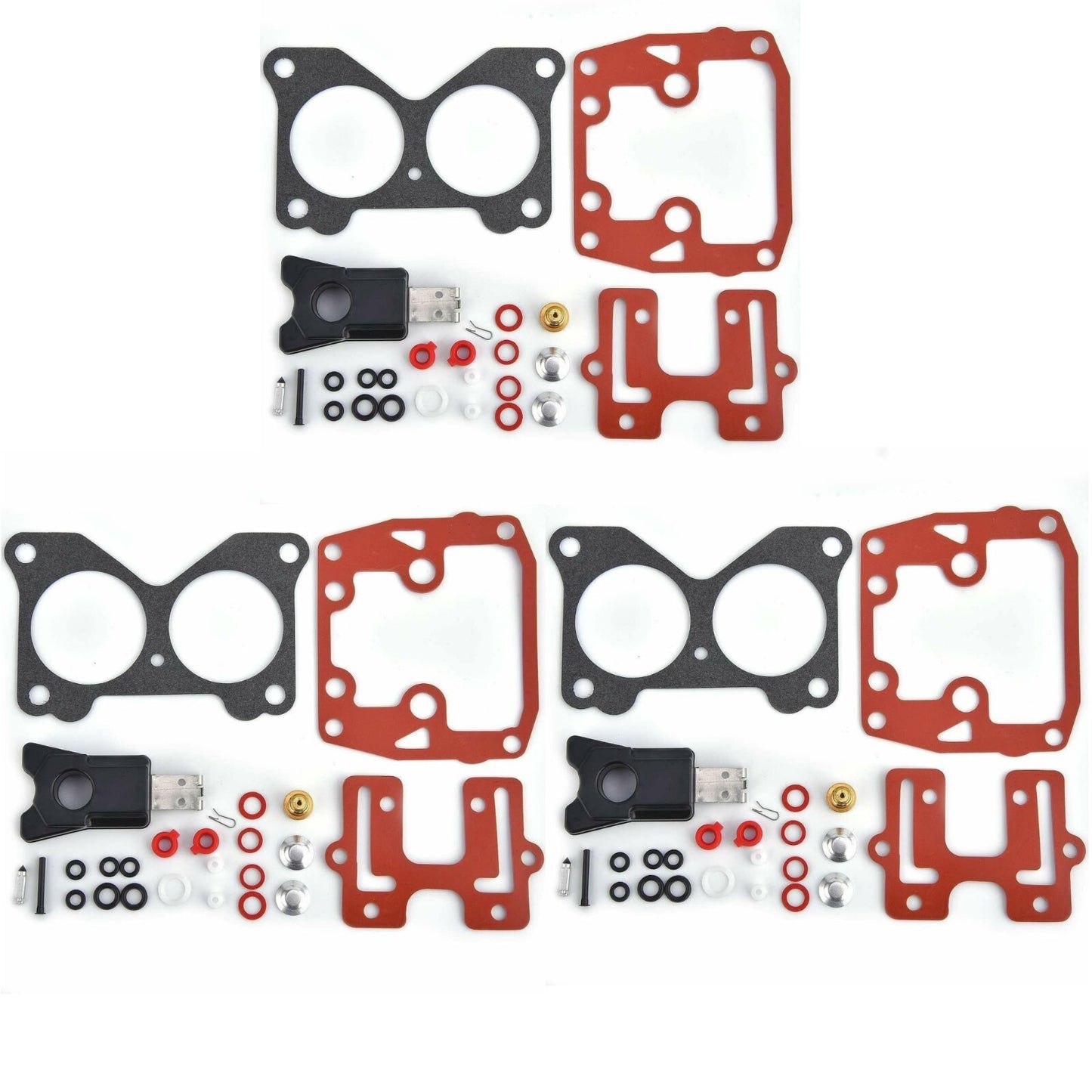 Set of 3 Carburetor Rebuild Kits for Johnson Evinrude 140-200 HP