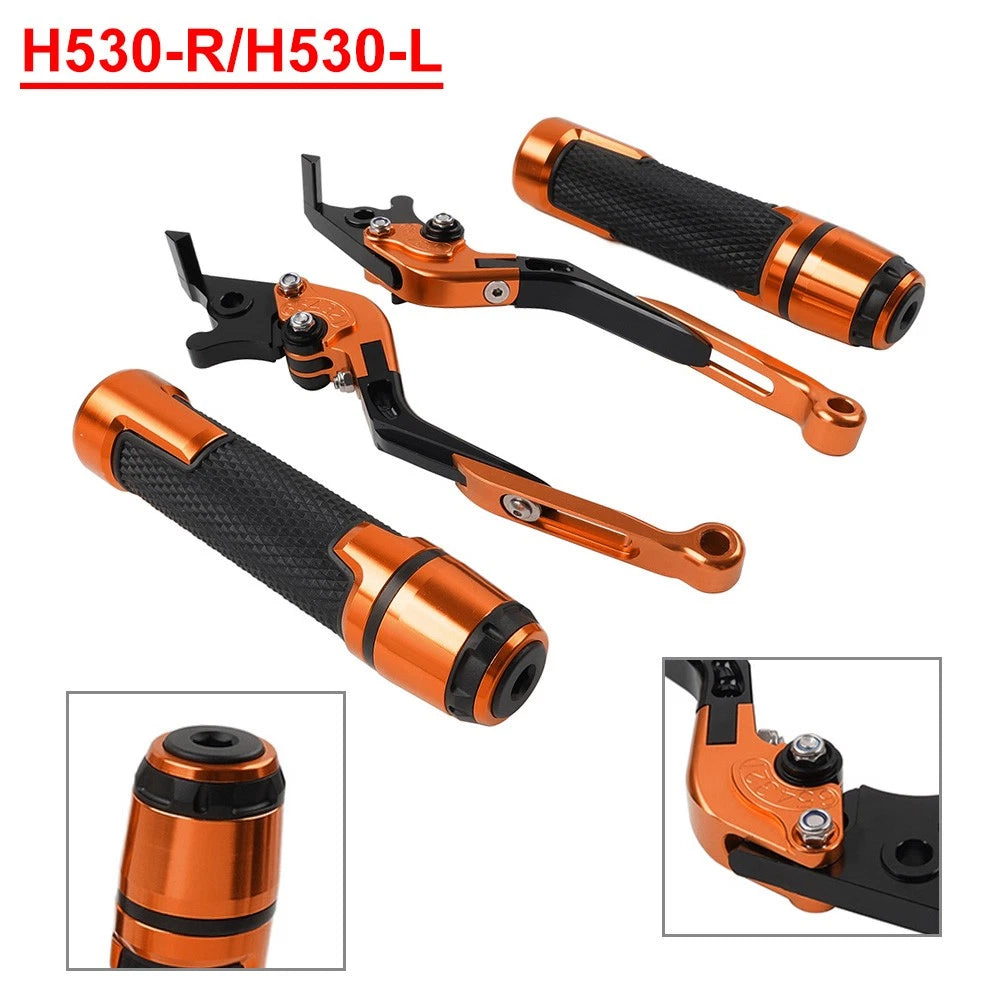 Set of 2 Orange Brake Clutch Levers for Yamaha TMAX500/530/560 (2017–2023)