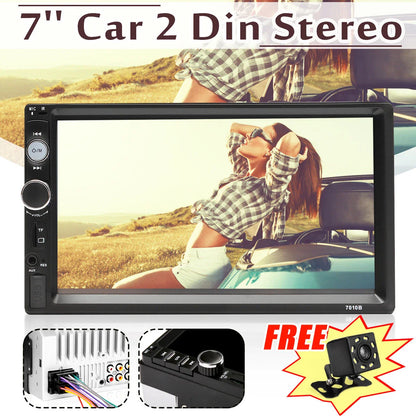 MP5 Car Radio Player Touch Screen 7'' Bluetooth Hands-free Card With Camera